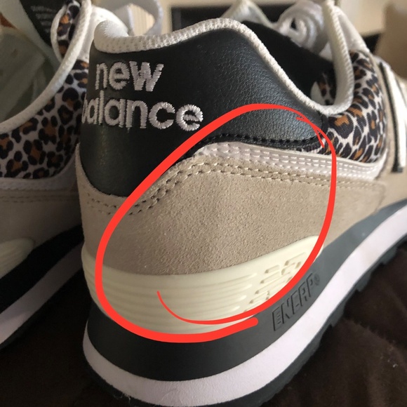 New Balance Women’s 574 Leopard Trim Athletic Shoes - Size 8.5 - Picture 9 of 11